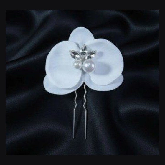 Conjunto Grampo de Flor com Pérolas + Brinco de Pérola para Noiva