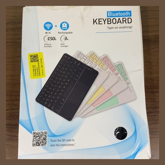 Mini Teclado Bluetooth Recarregável para Tablet/Celular