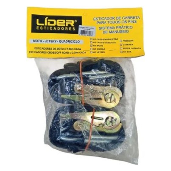 Esticador de Carreta com Presilha para Moto (Par) - Lider