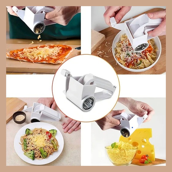 Ralador de Queijo Manual Portátil com Manivela MasterChef