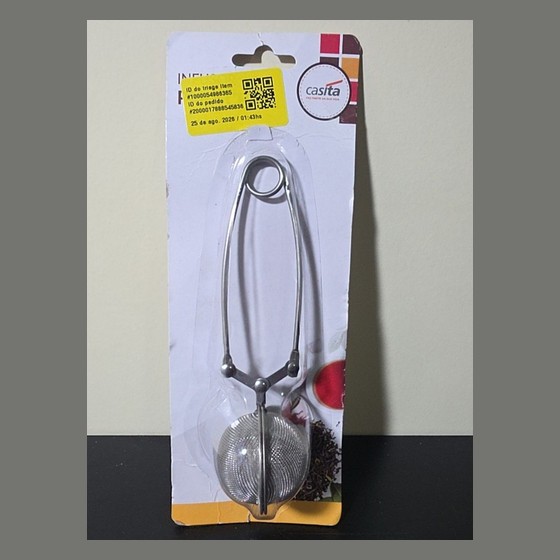 Infusor de Chá em Bola com Pinça Inox