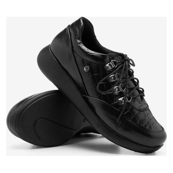 Tênis de Couro Preto Feminino Antistaffa Doctor Shoes TAM 38