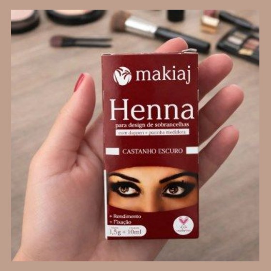 Henna para Sobrancelhas Makiaj Castanho Escuro
