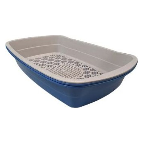 Banheiro Small Peneira Caixa Areia Aberta Gato Mec Pet Cor Azul