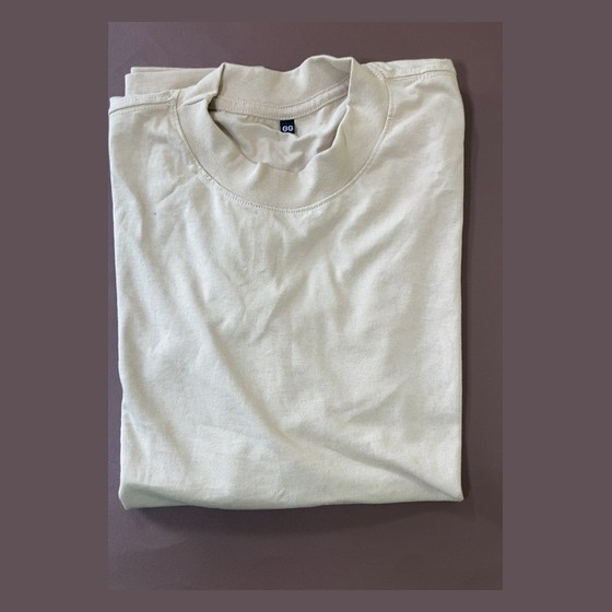 Camiseta Básica Bege Lisa Tamanho GG