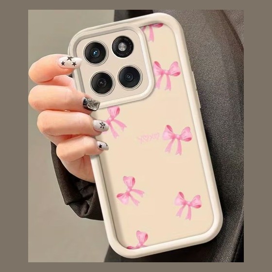 Capinha de Silicone Estampa Laço Rosa para Redmi note 13