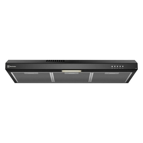 Depurador de Ar Electrolux 80cm Preto Alto Poder de Sucção, Luz LED e Filtragem Dupla (DE8SB