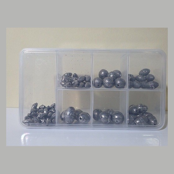 Kit de Chumbadas para Pesca Sortidas com Estojo Organizador