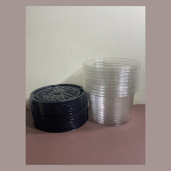 Embalagem Para 300g G31CT Preta Com Tampa Galvanotek com 10 unidades