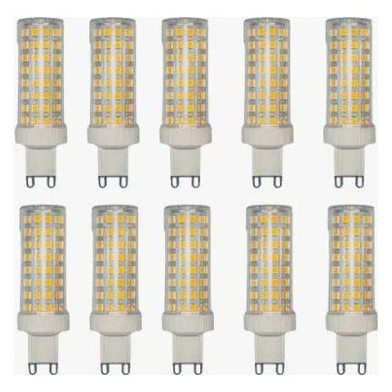 Kit 10 Lâmpadas LED G9 15W 96 LEDs Milho Bi volt
