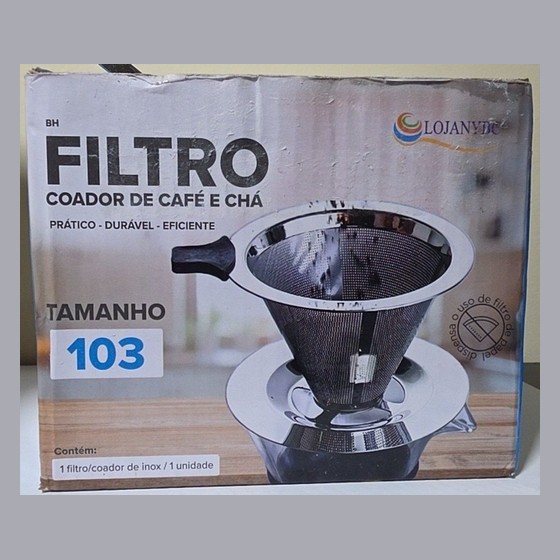 Filtro Coador de Café e Chá Inox Tamanho 103