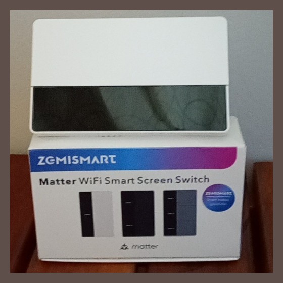 Interruptor Touch Inteligente com Tela Zemismart Matter WiFi