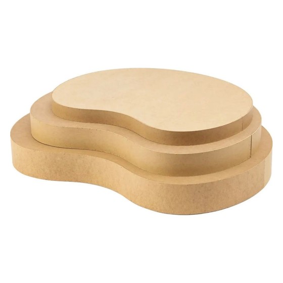 Trio de Tampos Orgânicos para Cilindros de Festa em MDF