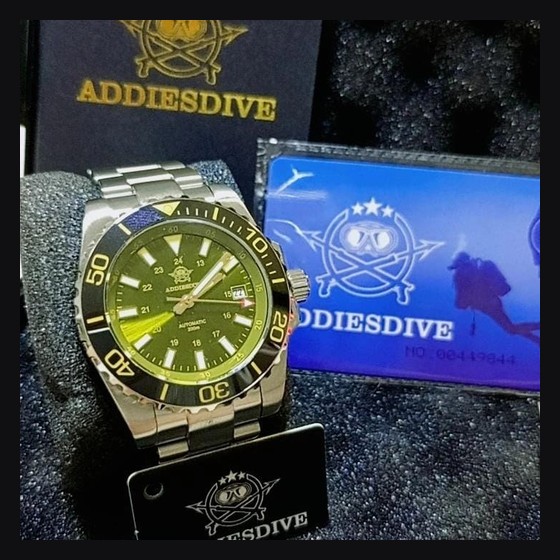 Relógio Addiesdive Automático Mergulho GMT Verde 200m