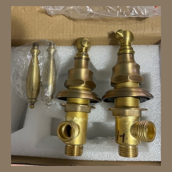Kit Válvula Registro Chuveiro Vintage Bronze Envelhecido