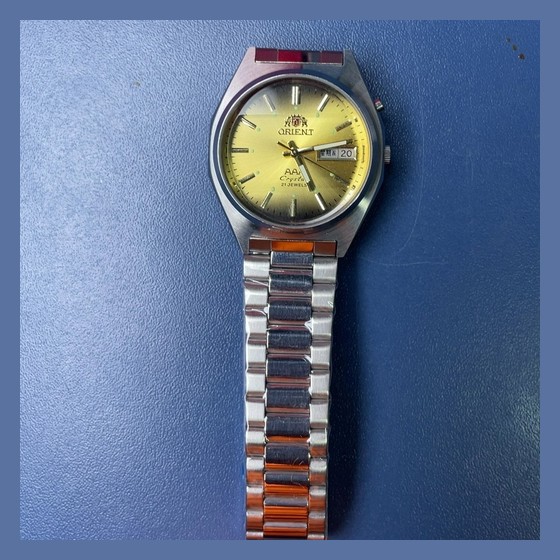 Relógio Orient AAA Crystal 21 Jewels Automático Vintage