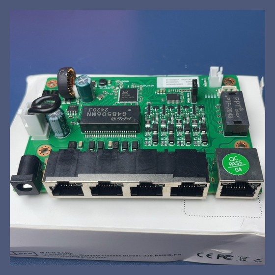 Placa PCB Switch Ethernet 5 Portas (módulo sem carcaça) — TS113