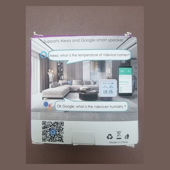 Sensor de Temperatura e Umidade WiFi Smart com Display LCD Tuya (genérico Smart Life) — RB809