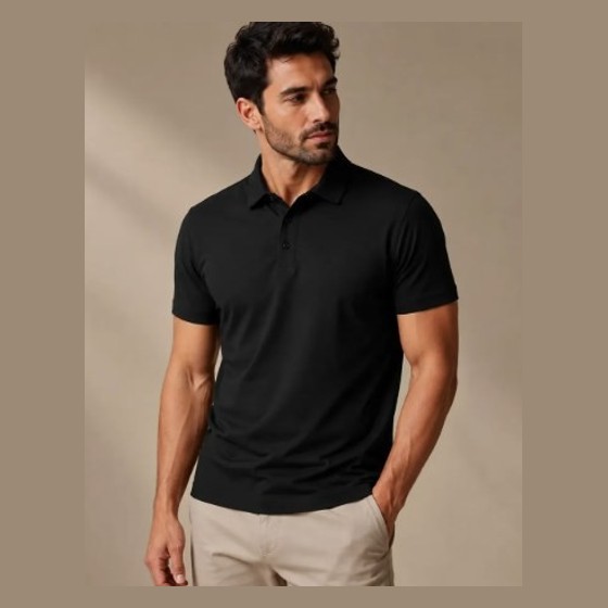 Camiseta Polo GG Masculina Poliamida Malha Fria Camisa Dry Fit ESTICA