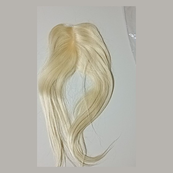Hair Topper Cabelo Loiro Platinado 30cm