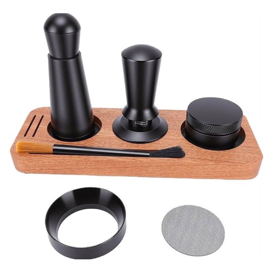 Kit Barista Tamper + Nivelador + Base Calibradora 58mm