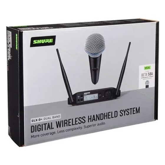 Sistema Sem Fio Shure GLX-D+ com Microfone Beta 58A