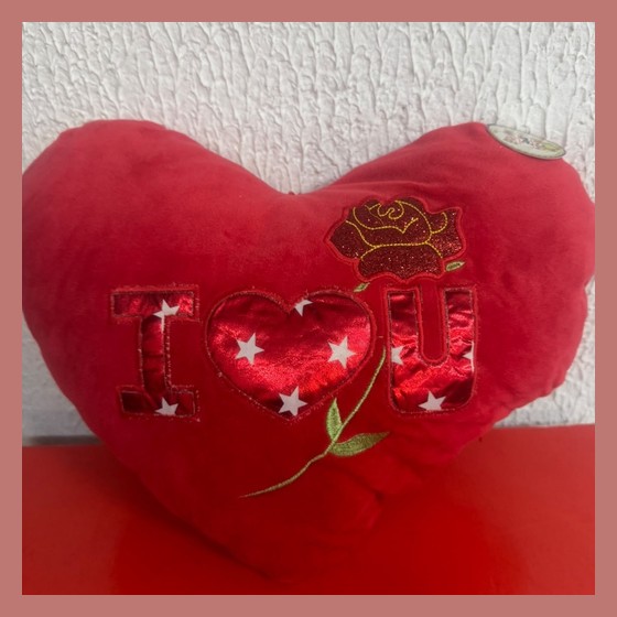 Almofada Coração Pelúcia I Love U