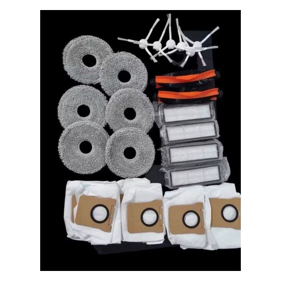 Kit Reposição para Robô Aspirador (Panos Mop, Escovas Laterais, Filtros HEPA e Sacos de Pó)