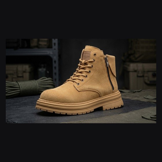 Bota Coturno Masculino Camurça com Zíper Lateral TAM44