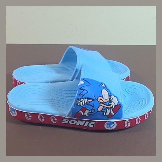 Chinelo Slide Infantil Sonic Genérico (sem marca aparente) — RB990