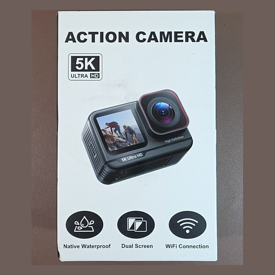 Câmera de Ação 5K Ultra HD Tela Dupla à Prova d'Água